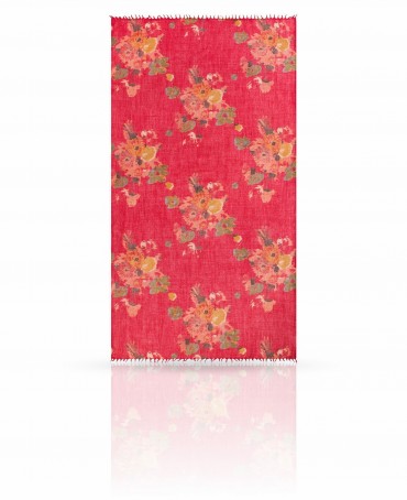 Палантин Женский W-BRUSH.FLOWER/MAROON